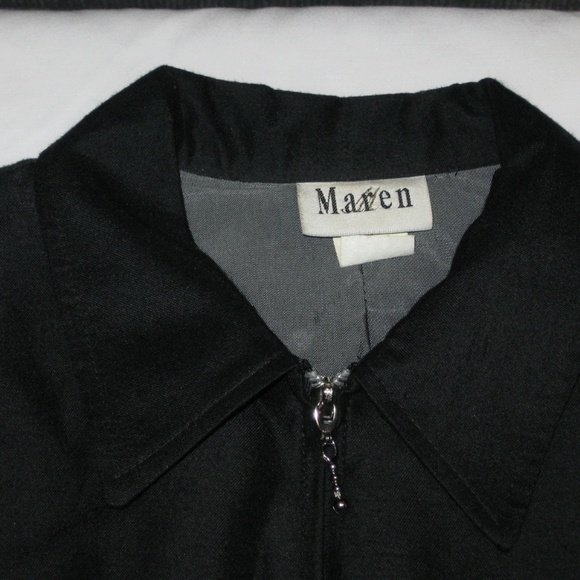 Maren Short Blazer/Jacket-Black Nubby Fabric-Sz 8 - Picture 2 of 7